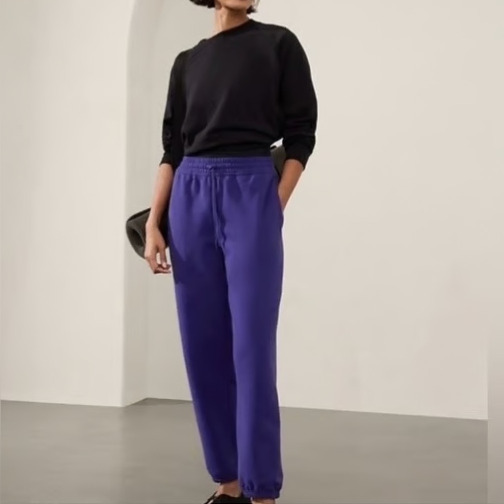 NWT Athleta Easy Fleece Jogger – Small, Vibrant Blue/Purple (Sold Out Color!)